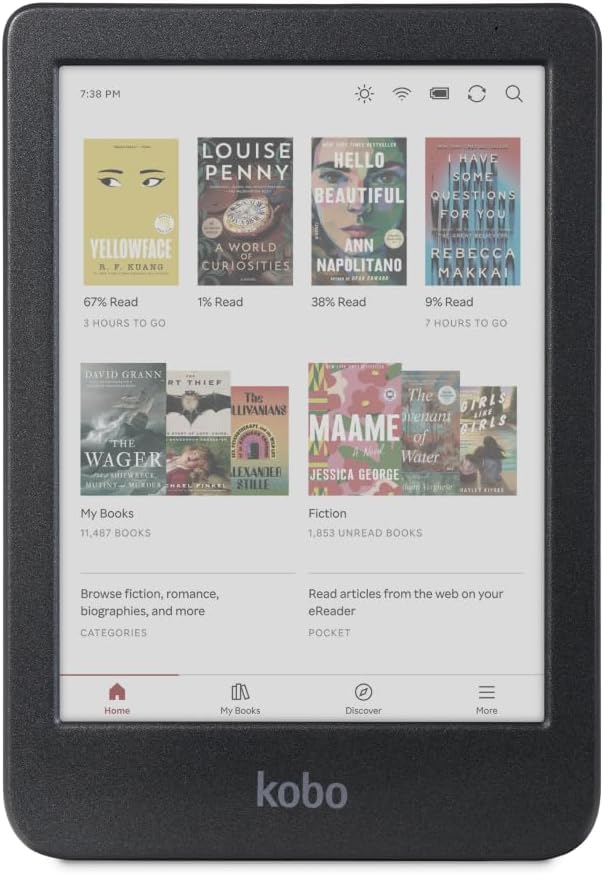 Kobo Clara Colour | eReader | 6&rdquo; Glare-Free Colour E Ink Display | Dark Mode Option | Waterproof | Audiobooks | 16GB of Storage | Black