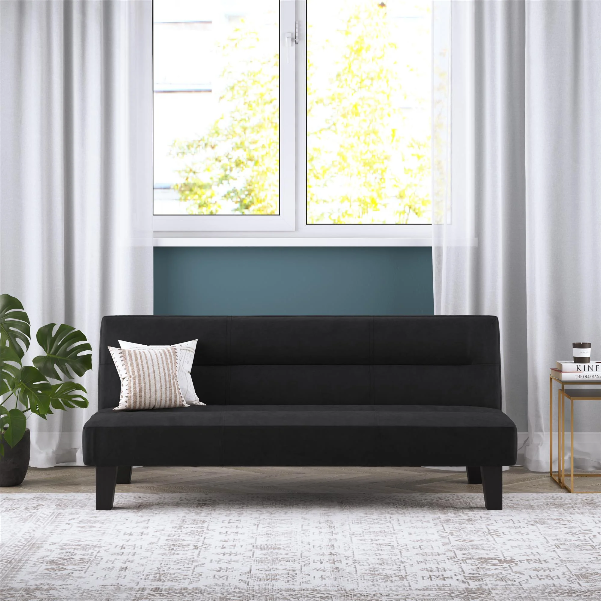 DHP Kebo Futon with Microfiber Cover, Black