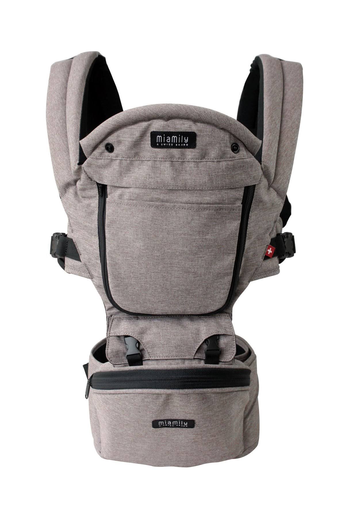 Miamily Hipster Plus 3D Baby Carrier Organic Cotton Grey