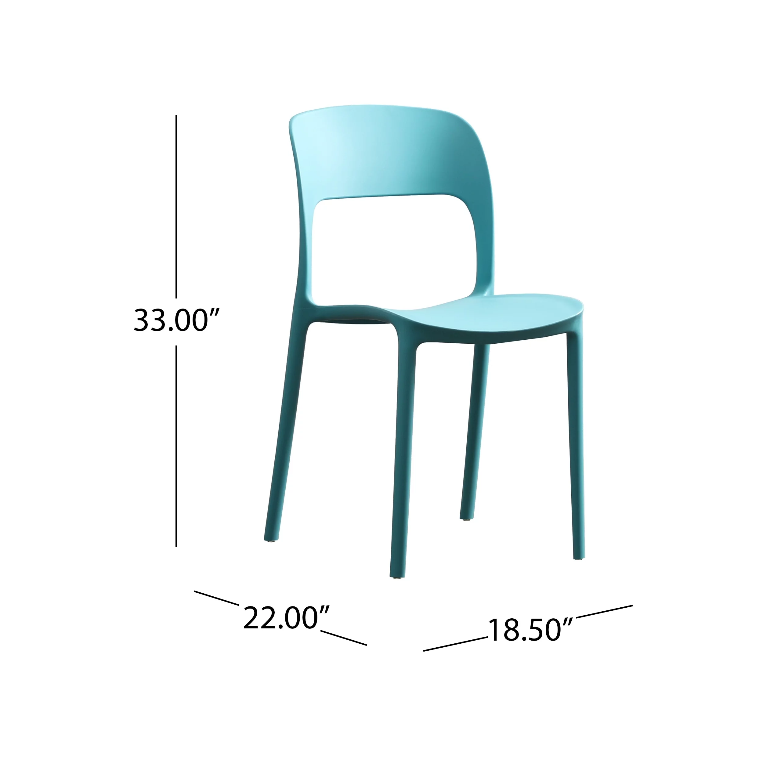 Christopher Knight Home Katherina Outdoor Plastic Stacking Dining Chairs (Set of 4) by Teal