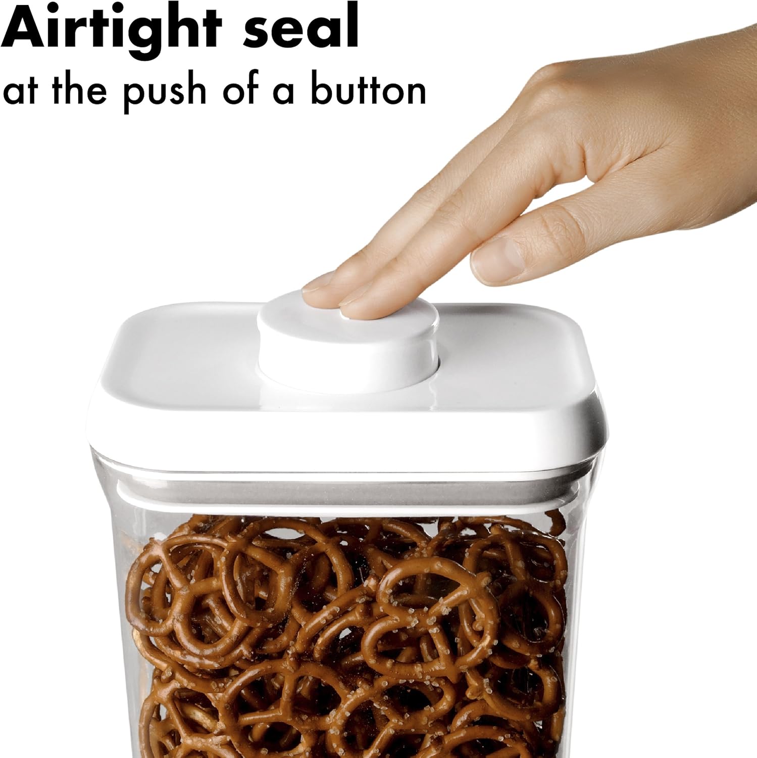 OXO Good Grips 10-Piece Airtight Food Storage POP Container Value Set, Standard Packaging,White,10 Piece