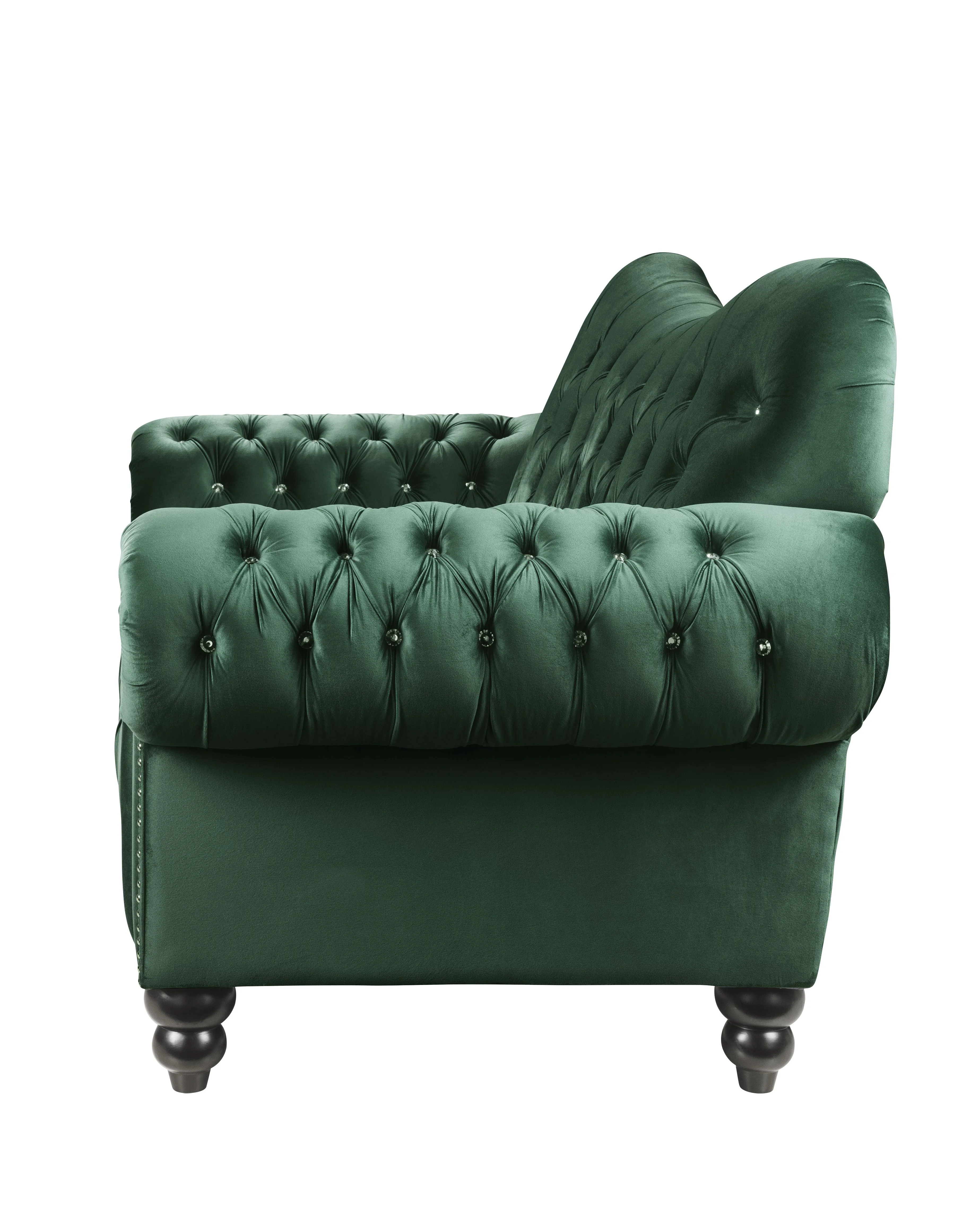 Iberis Sofa, Green Velvet (1Set/2Ctn)