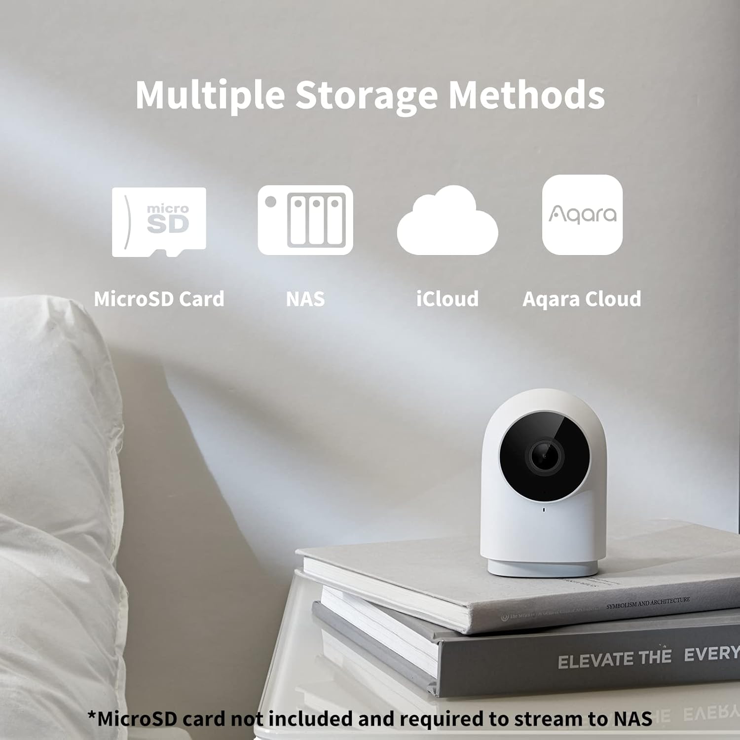 Aqara Security Camera Hub Indoor G2H Pro, 1080p HD HomeKit Secure Video Indoor Camera, Night Vision, Two-Way Audio, Zigbee Hub