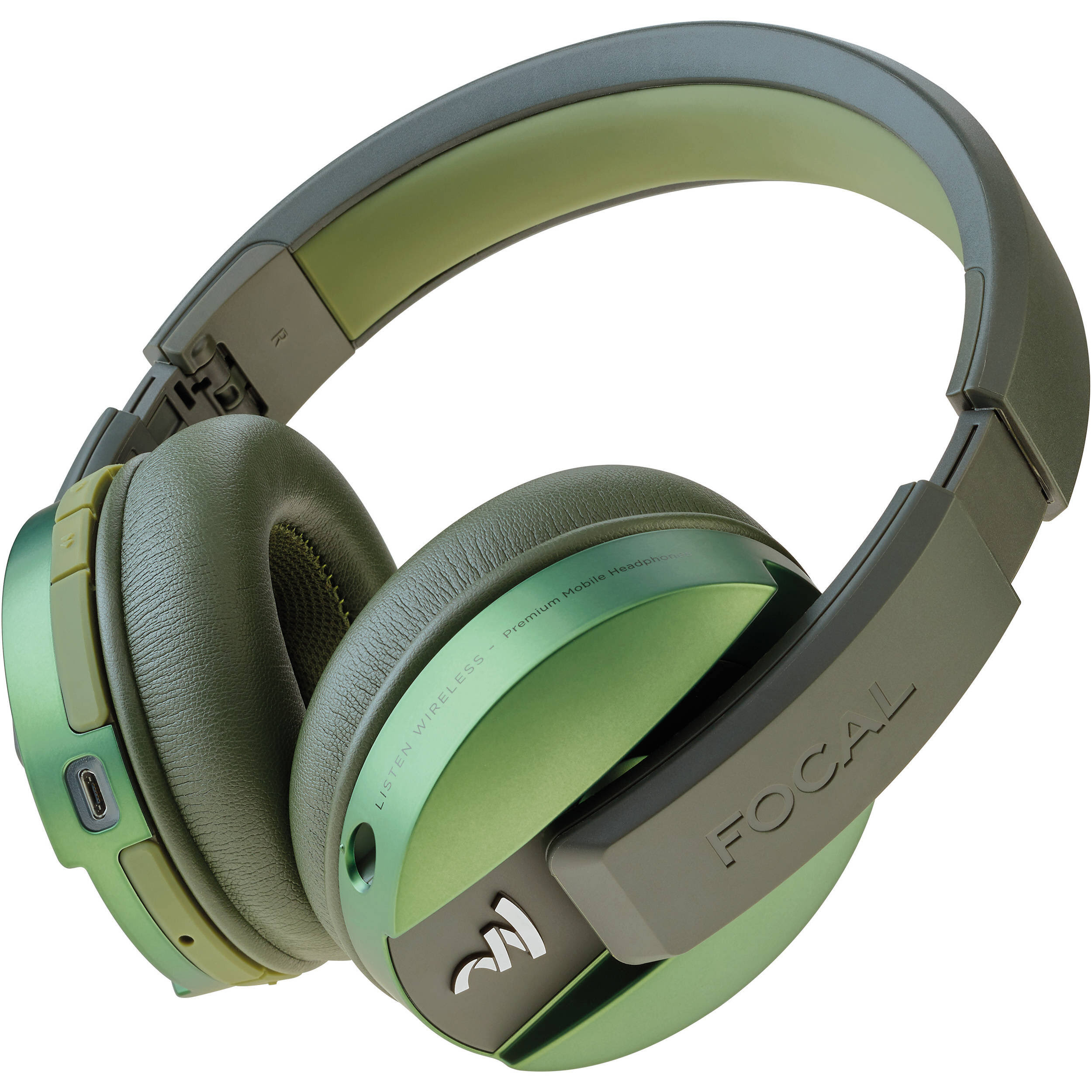 Focal Listen Wireless Chic Over-Ear Headphones (Green)