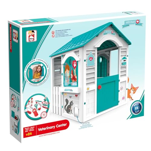 Chicos Veterinary Play House Outdoor Playset for Kids Veterinarian Indoor Playset for Pretend Play Outdoor Kids Play Set Vet