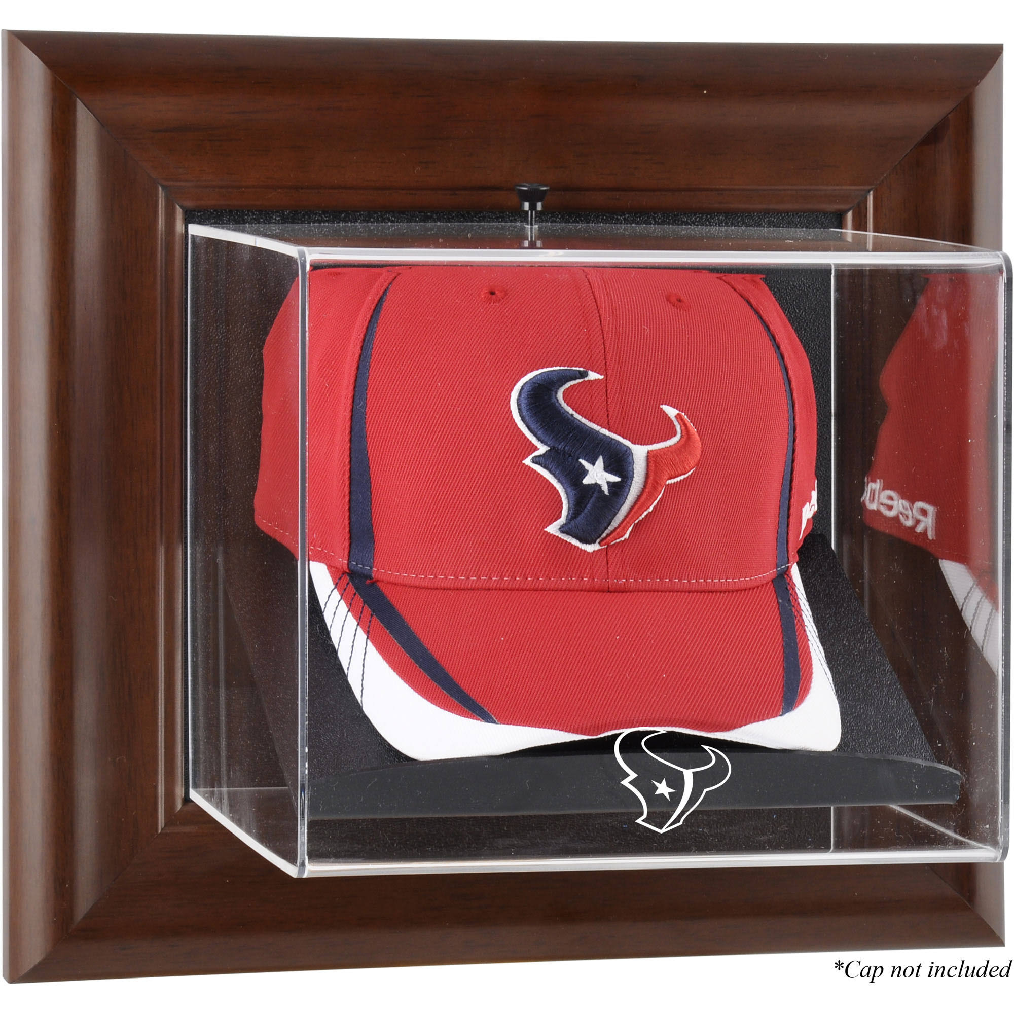 Houston Texans Brown Framed Wall-Mountable Baseball Cap Display Case