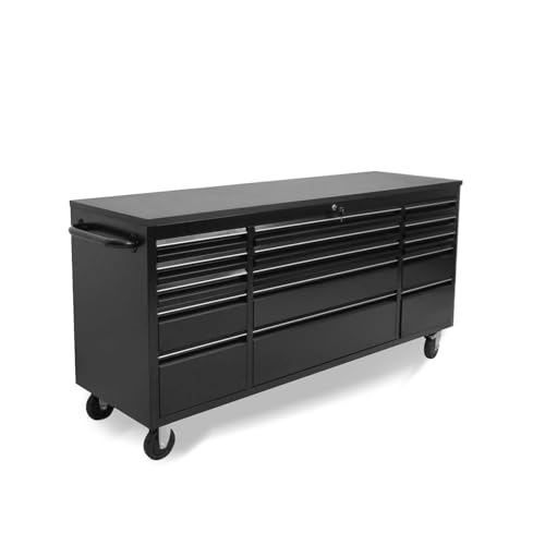 CHETTO C 72 in Rolling Tool Chest with Drawers MobileTool Cabinet Storage Lock Key Wheels Locking System Drawer Liners for Garage Warehouse Repair