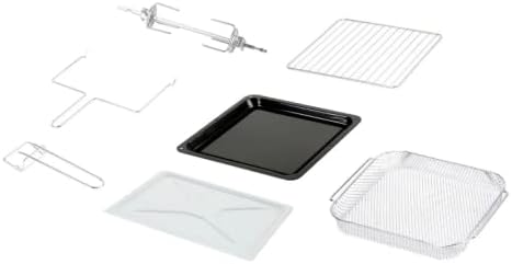 26 Quart Digital Maxx Air Fryer oven Combo Rotisserie Broiler Dehydrator & More With 7 Accessories Stainless Steel