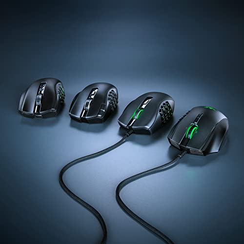 Razer Naga V2 Pro Wireless Gaming Mouse: Interchangeable Side Plate w/ 2, 6, 12 Button Configurations - Focus+ 20K DPI Optical Sensor