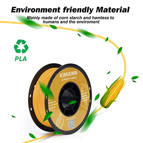 Kingroon PLA 3D Printer Filament, 12Rolls, Dimensional Accuracy +/- 0.03 mm, 12kg Spool(26.4lbs)