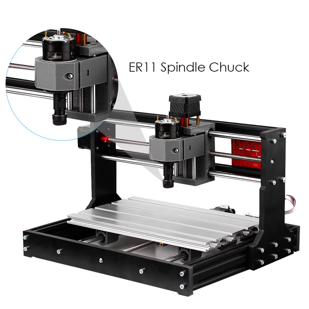 Upgrade Version 30*18 PRO GRBL Control DIY Machine 3 Pcb Milling Machine Wood Router Engraver with Offline Controller with ER11 and 5mm Extension Rod
