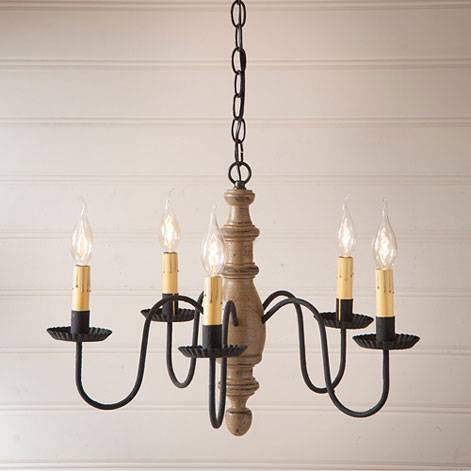 Country Inn Wood Chandelier in Americana Espresso