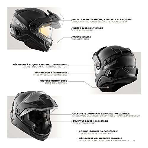 CKX Mission AMS Optic Snow Helmet w/Electric Shield (Matte Pink)