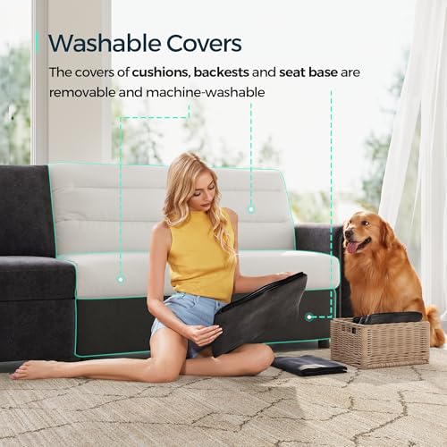 LINSY HOME Modular Sectional Sofa, Convertible U Shaped Sofa Couch with Storage, Memory Foam, Modular Sectionals with Ottomans