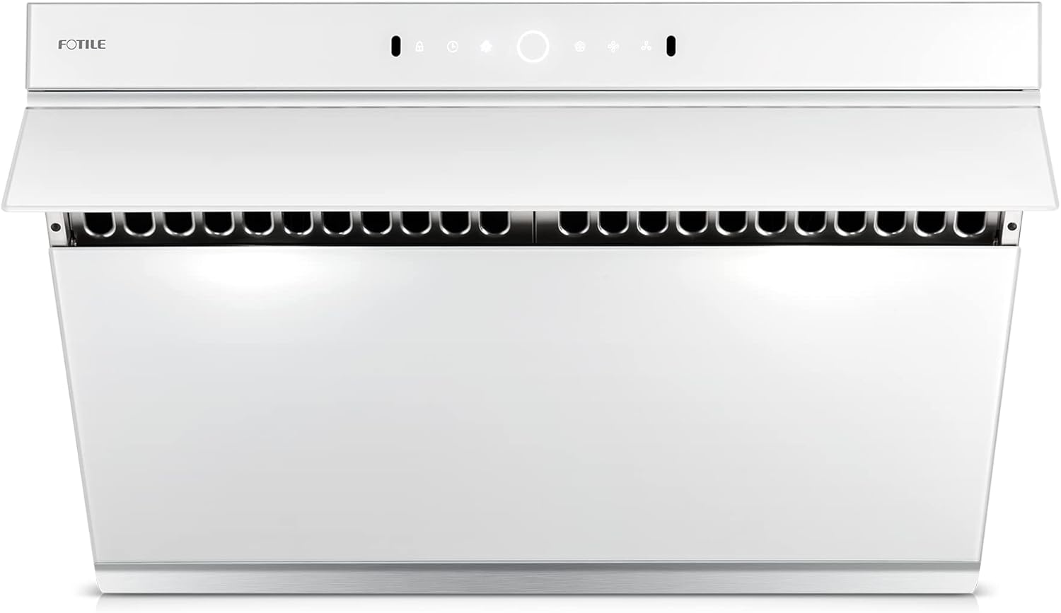 FOTILE JQG7505-W 30 Under-Cabinet or Wall-Mount Range Hood | Dual DC-Motor | Slant Vent Series | Motion Activate| Touchscreen with 4 Speed Level |