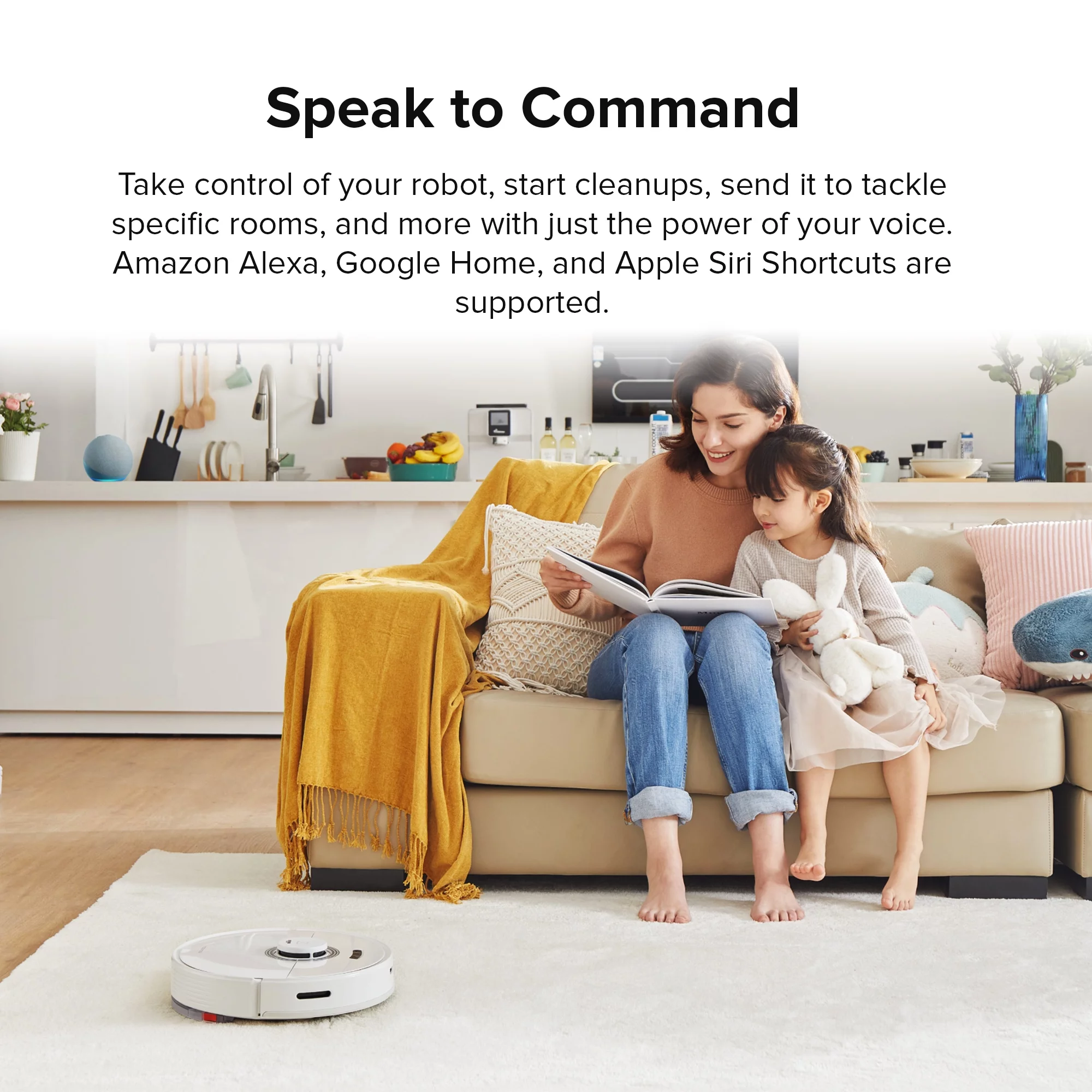 Roborock® Q7 Max+ Robot Vacuum Cleaner with Auto-Empty Dock Pure, 4200Pa Suction, No-Mop&No-Go Zones（White）