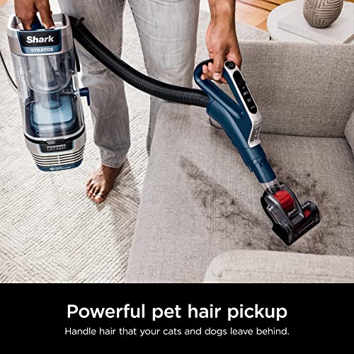 Shark Upright Vacuum, Stratos with DuoClean PowerFins, HairPro, Powered Lift-Away, Self-Cleaning Brushroll, & Odor Neutralizer Technology, Navy