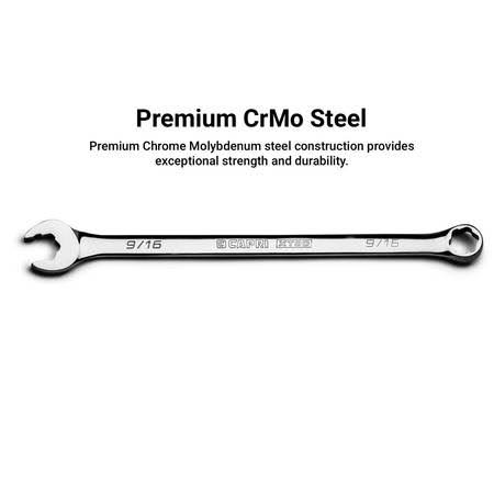 Capri Tools WaveDrive Pro SAE Combination Wrench Set for Regular and Rounded Bolts (8-Piece)