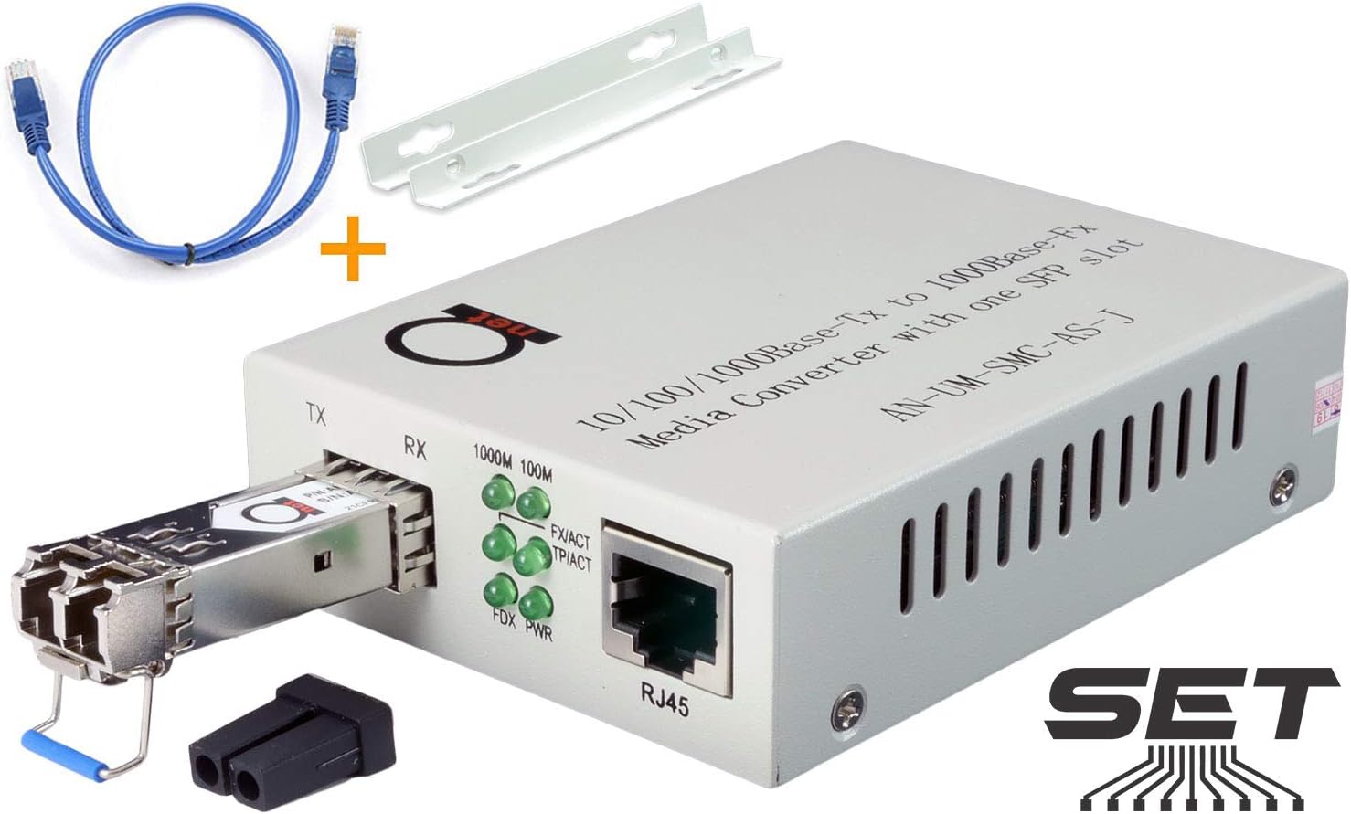 Single Mode LC Gigabit Fiber Media Converter