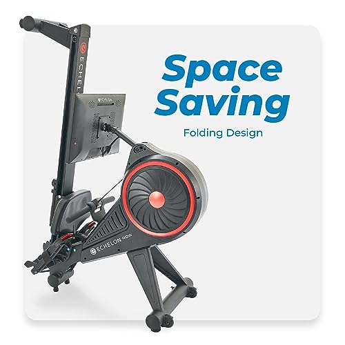 Echelon Row Series – Foldable Rowing Machine for Full-Body, Low-Impact Workouts with 22” Rotating HD Screen, Built-In Soundbar