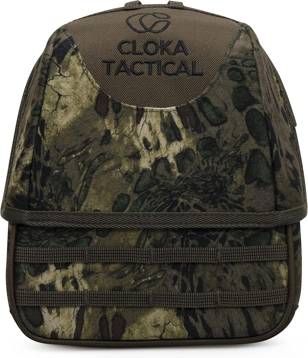 Cloka Binocular Bino Case Harness with Rangefinder Pouch Chest Pack Strap Waterproof Breathable Woodlands Camo for Hunting Bird Watching Outdoors