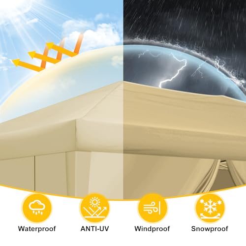 COBIZI Canopy 10x20 Pop Up Canopy Tent with 6 Sidewalls Party Tents for Parties Weddings Backyard Waterproof Canopy Outdoor Commercial Canopy Event