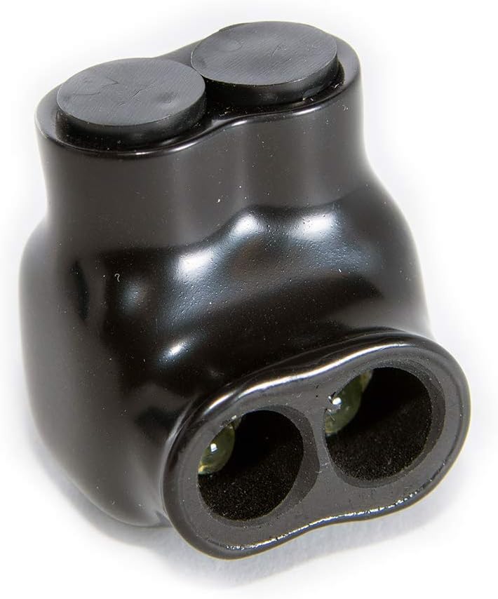 NSI Industries Polaris Black IT-4 Insulated Multi-Tap Connector- 2-Port Single-Sided Entry for 4-14 AWG Wire Range - Dry Locations
