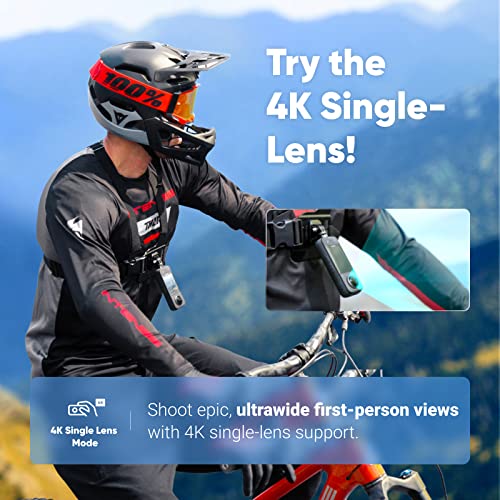 Insta360 X3 Get-Set Kit- Waterproof 360 Action Camera with 1/2" 48MP Sensors, 5.7K 360 Active HDR Video, 72MP 360 Photo, 4K Single-Lens