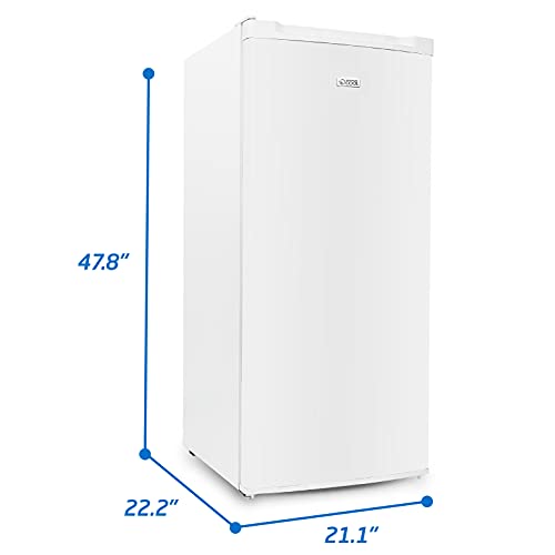 Commercial Cool Upright Freezer, Stand Up Freezer 6 Cu Ft with Reversible Door, Black