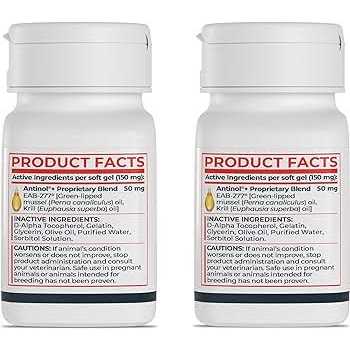 Antinol Plus, Mobility, Hip, and Joint Supplement for Dogs, Green-Lipped Mussels and Krill Oil - Pet Supplies online store