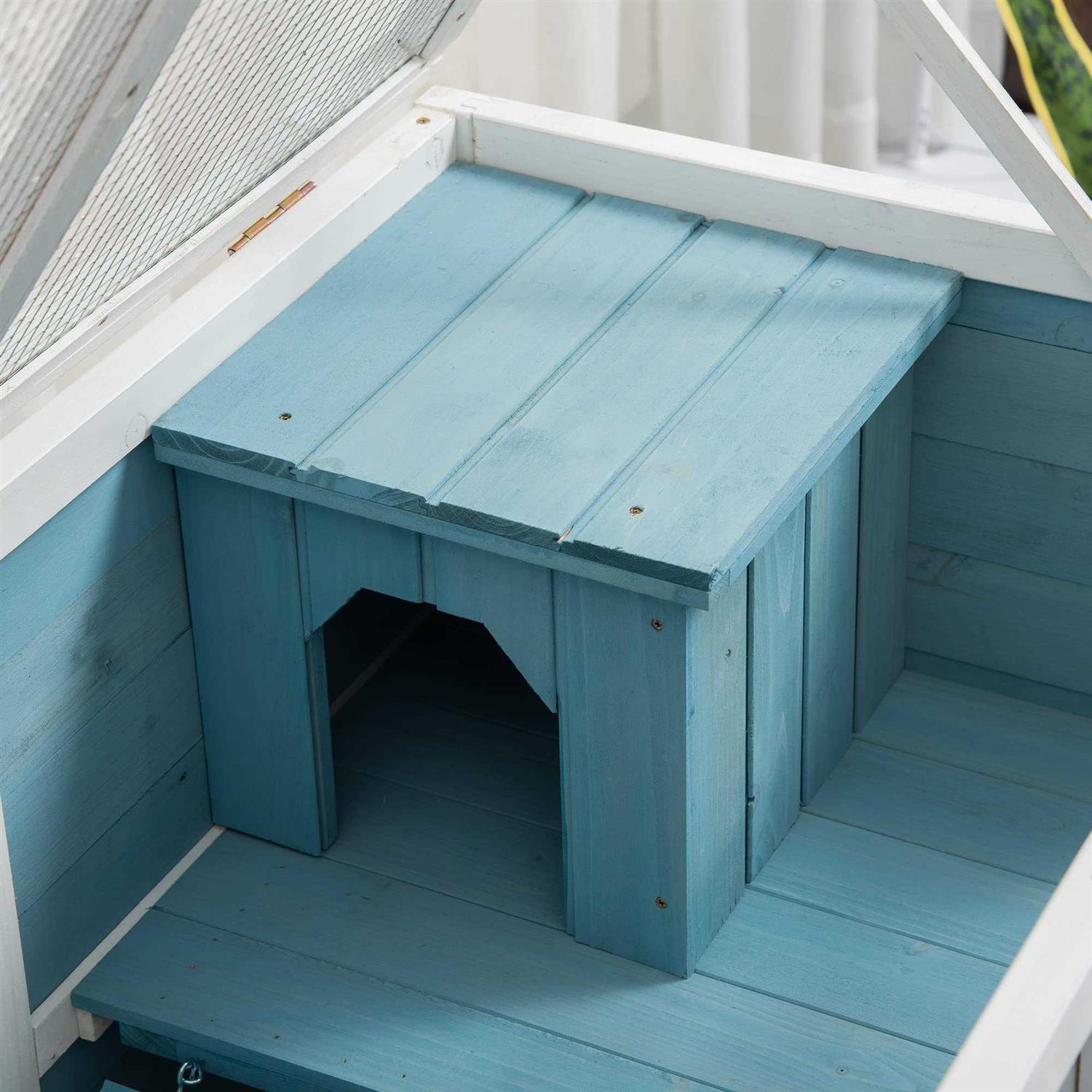 PawHut 2-Story Wooden Rabbit Hutch - Pet Supplies online store