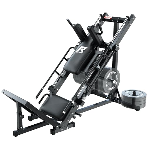 RitFit Leg Press Hack Squat Machine, Professional Adjustable Leg Press Machine for Home Gym with Linear Bearing