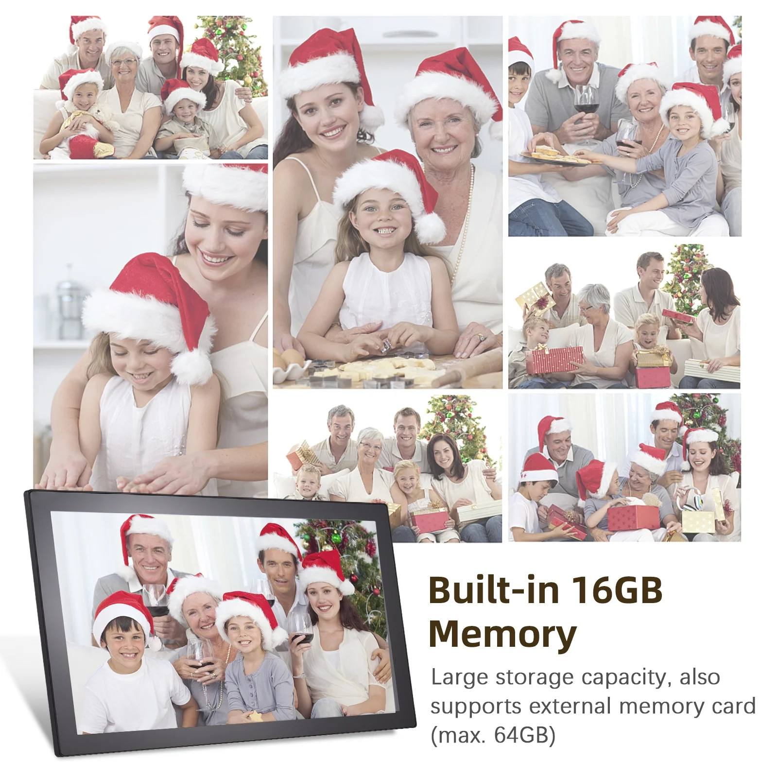Dcenta 21.5-Inch WiFi Digital Picture Frame with Cloud Storage, IPS Screen, and APP Control, Share Photos Instantly