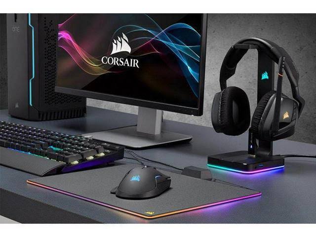 Corsair CA-9011167-NA Gaming ST100 RGB Premium Headset Stand 7.1 Surround Sound