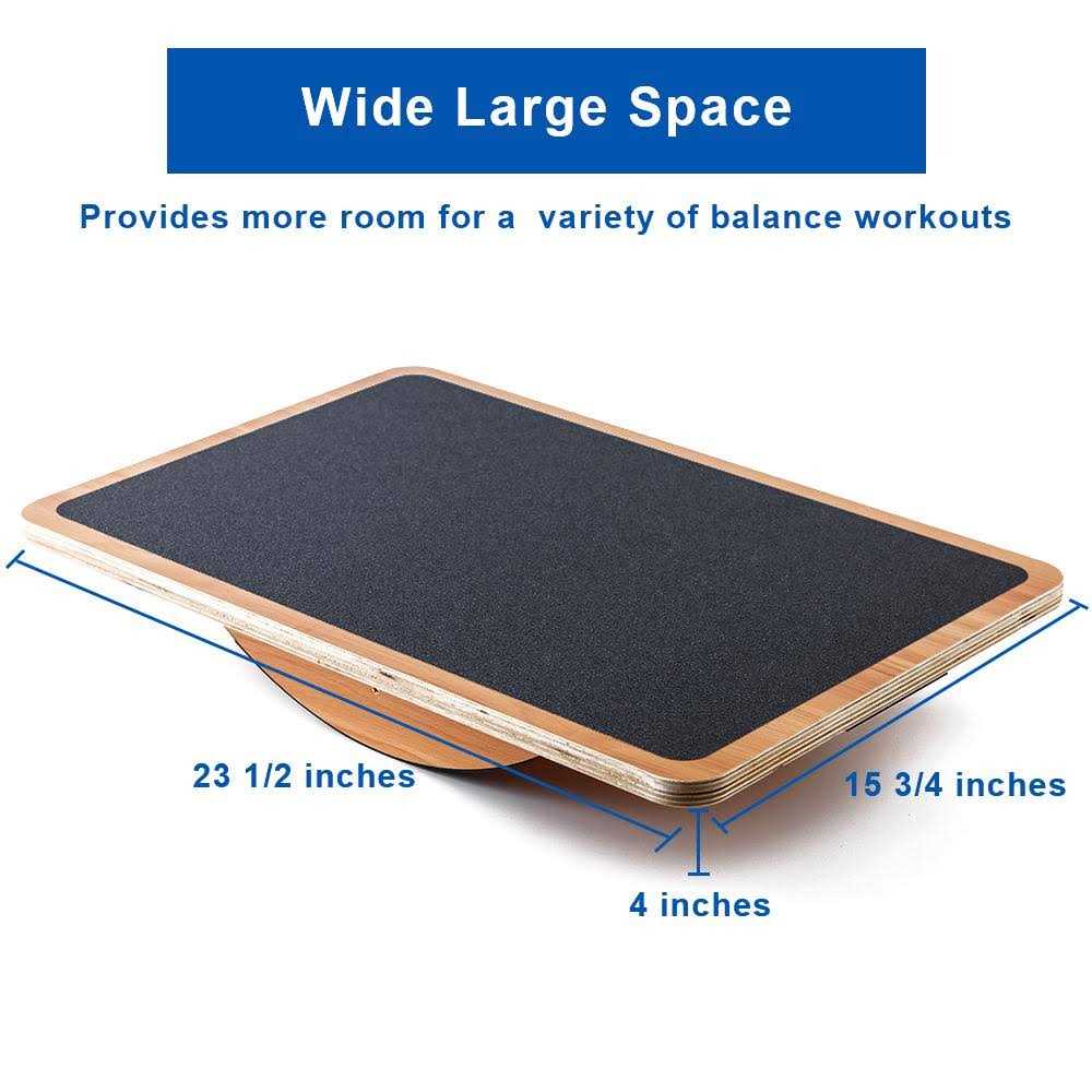 StrongTek Professional Wooden Balance Board Rocker Board Wood Standing Desk Accessory - Sports Supplies Online Store
