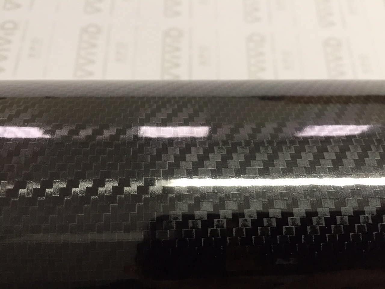 VVIVID Epoxy High Gloss Black Carbon Fibre Vinyl Automotive Wrap Film DIY Easy to Install No Mess (4ft x 5ft)