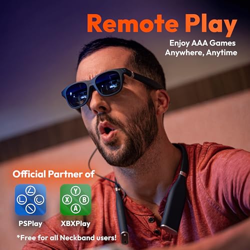 VITURE One Neckband, Official Partner of PSPlay & XBXPlay, 128GB Storage, Remote Play, Cloud Gaming, App Store, Stream on Game Consoles