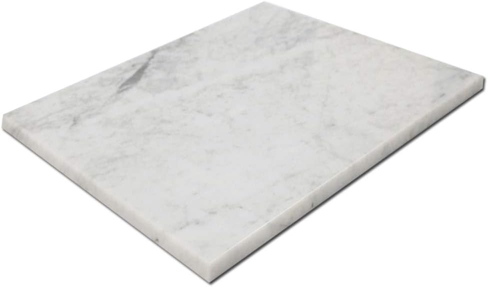 Soulscrafts Natural Bianco Carrara Marble Cheese Pastry Board and Cutting Board 16x12x0.5 Inch Pack of 2