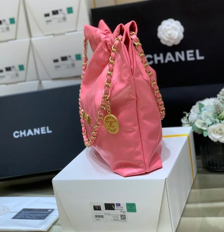 Chanel 22 Handbag Coral Pink For Women 14.4 in/37cm AS3261 B08037 NH621