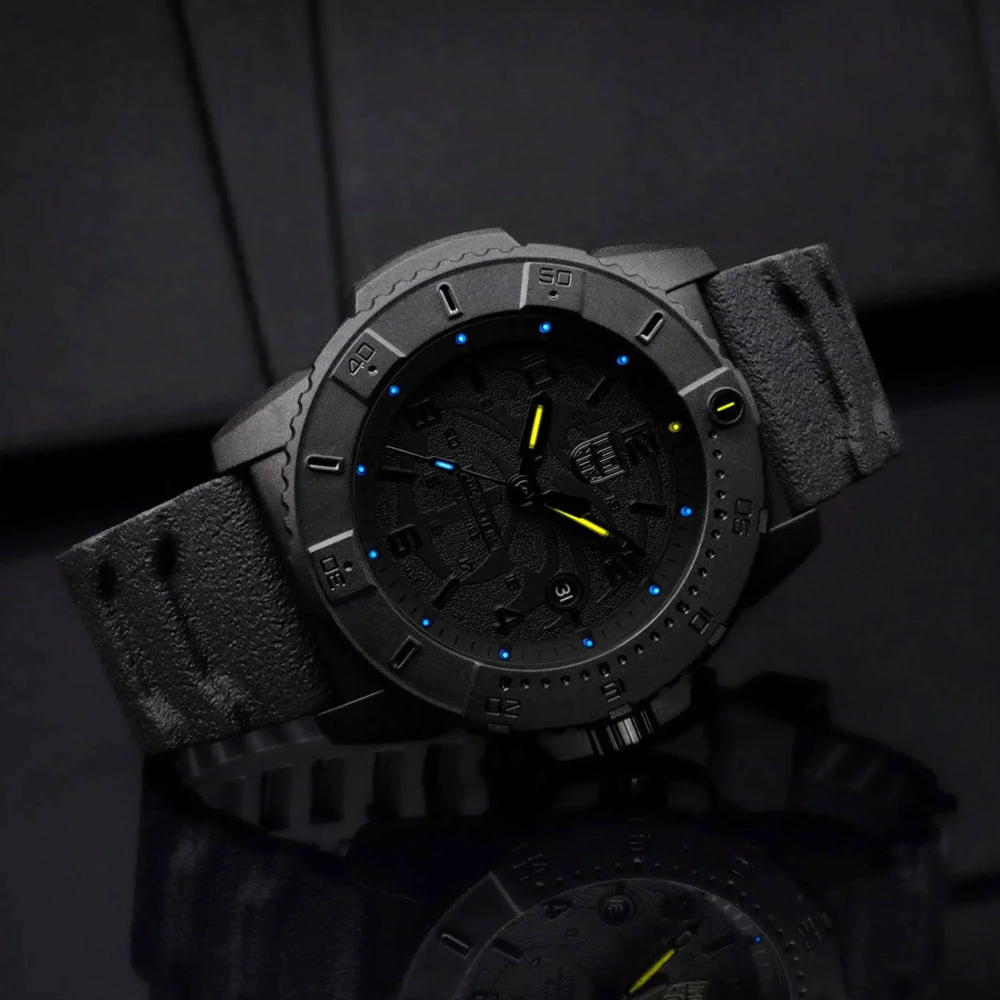 Luminox XS.3601.BO.NSF Men's Navy SEAL Quartz Black Strap Watch - Curated Treasures Market