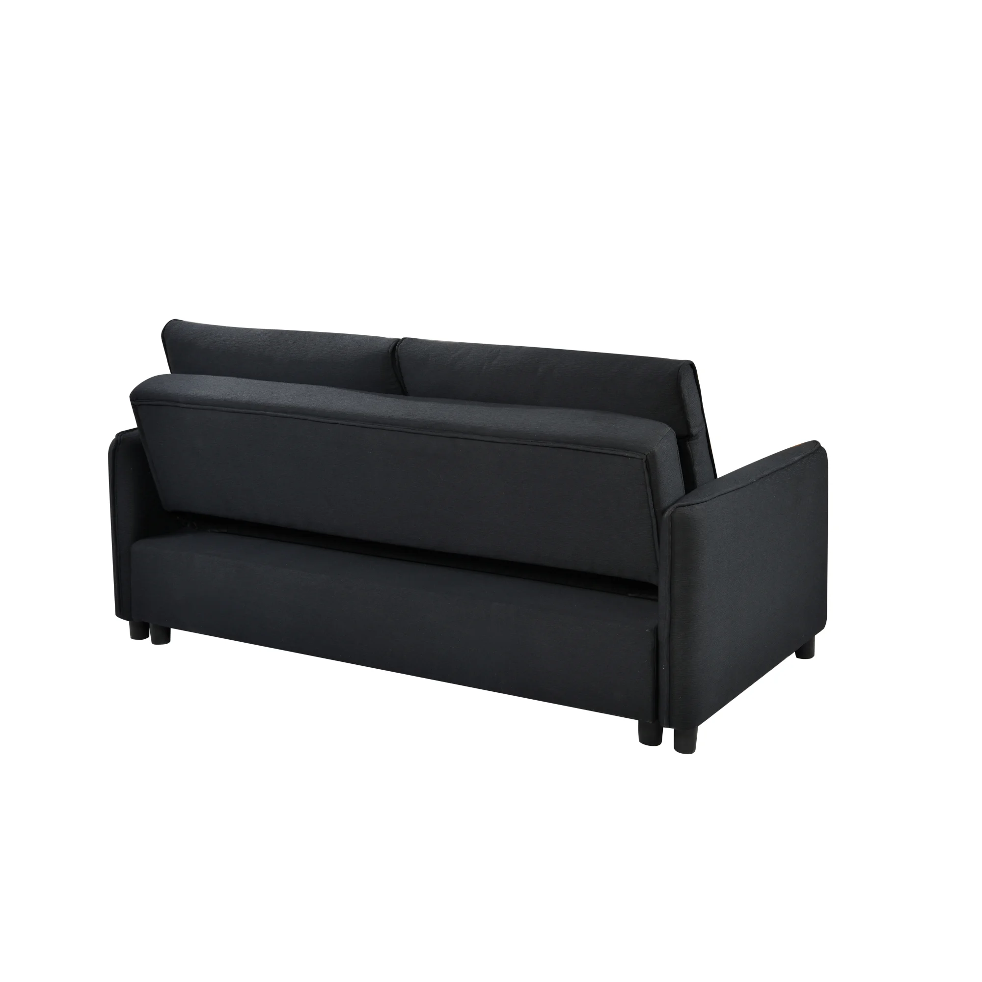 3 in 1 Convertible Sleeper Sofa Bed, Modern Fabric Loveseat Futon Sofa Couch w/Pullout Bed, Small Love Seat Lounge Sofa w/Reclining Backrest