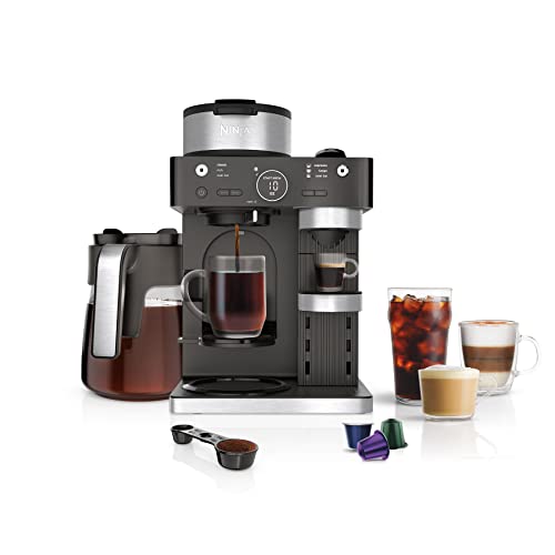 Ninja Espresso & Coffee Maker & Barista System, 3 Espresso Brew Styles, Single-Serve Coffee & Nespresso Capsule Compatible, Built-in Frother