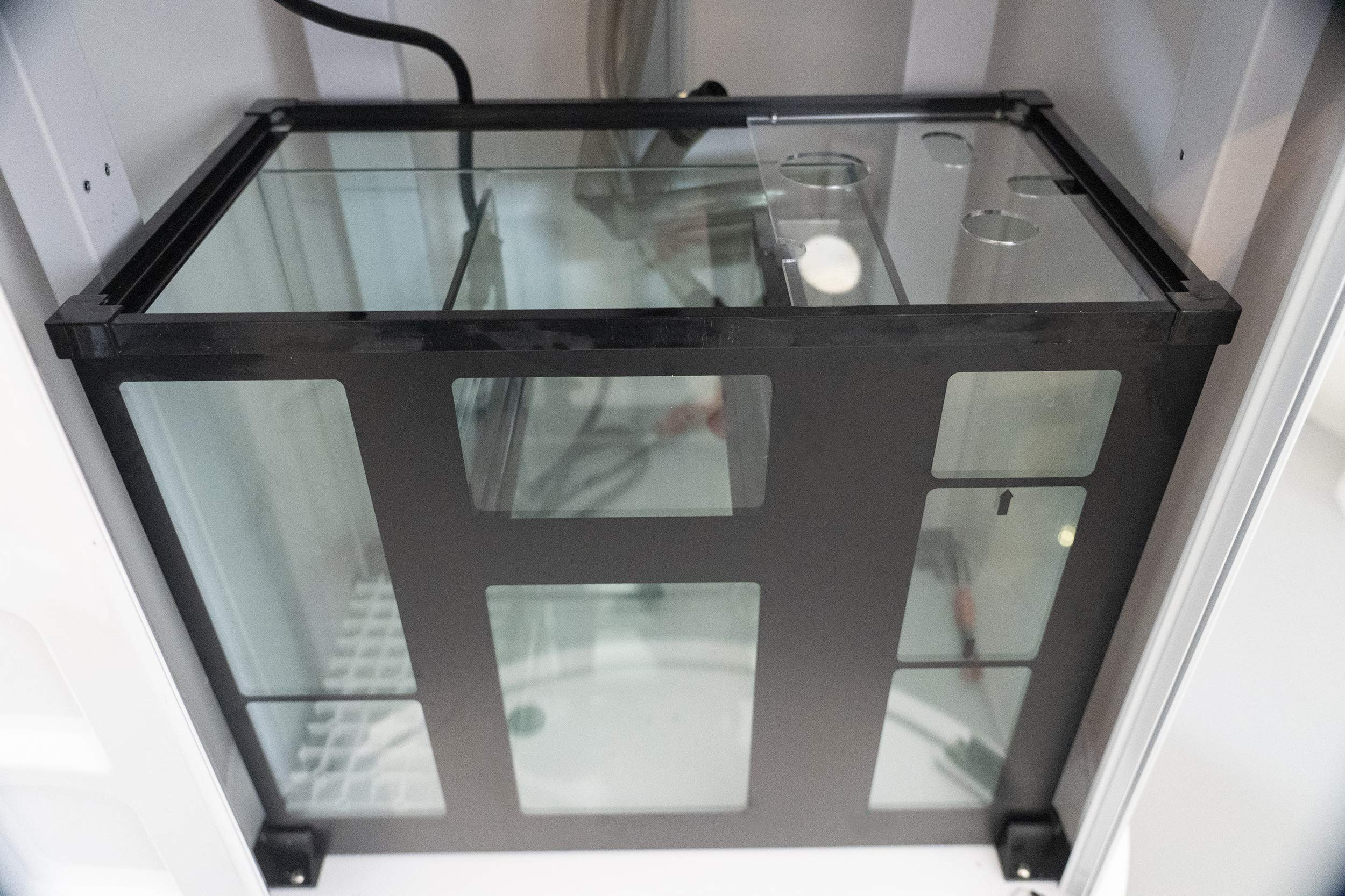 【Furniture】Aqualic 360 Acrylic Aquarium Cylinder Fish Tank 70 Gallons w/ LED Light & Sump Tank