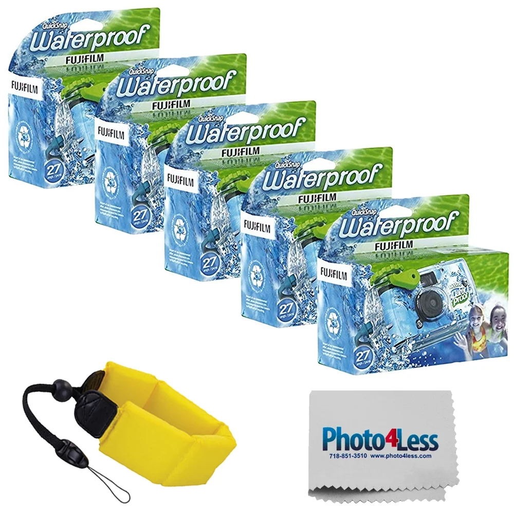 Fujifilm Quick Snap Waterproof 35mm Single Use Camera 5 pack | Floating Handle - Radiant Selections