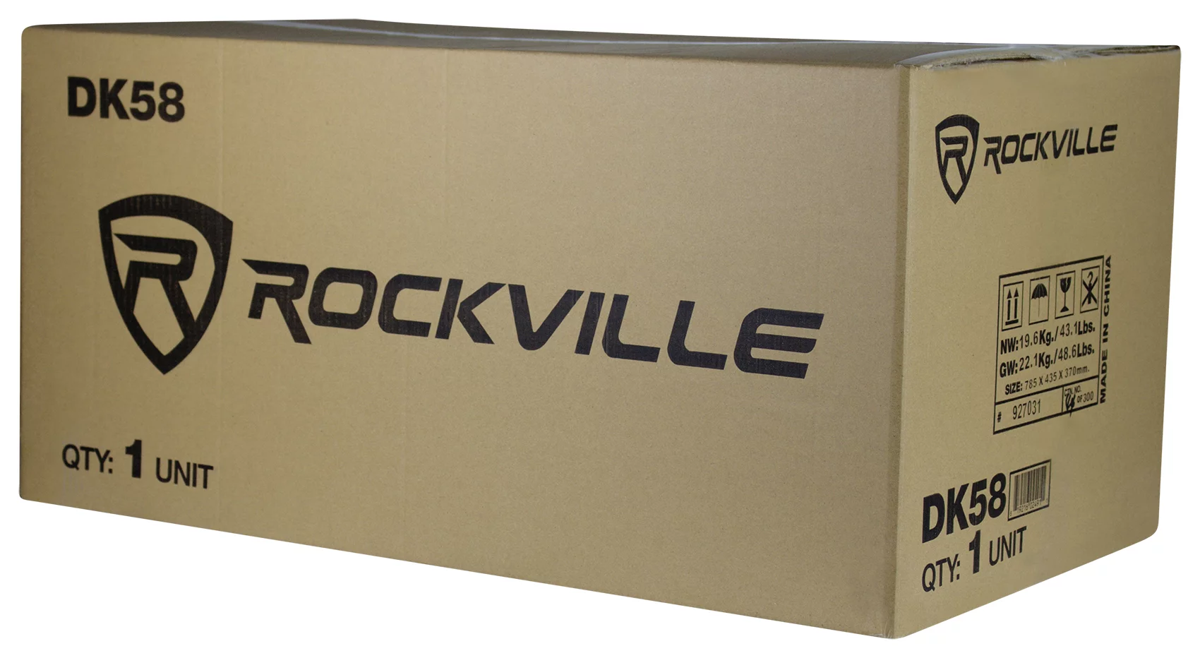 Rockville DK58 PACKAGE Dual 8" 1600w Loaded K5 Car Subwoofer Enclosure+DB11 Amp