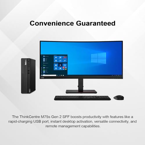 Lenovo ThinkCentre Business SFF Desktop, AMD Ryzen 5 Pro 4650G(Beat i5-10400), AMD Radeon Graphics, Bluetooth, Wired KB & M, Wi-Fi 6, HDMI, DP