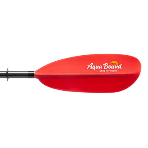 AQUA BOUND Sting Ray Hybrid Kayak Paddle - Carbon Shaft/Composite Blade