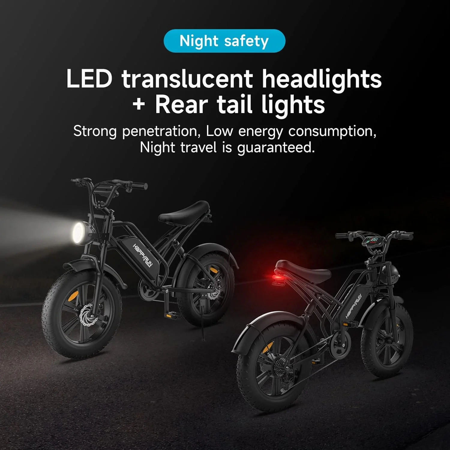 Electric Bike 20" Fat Tire Ebike for Adults with 1500W Brushless Motor/ 48V 18Ah Removable Battery, Up to 30MPH / 68 Miles