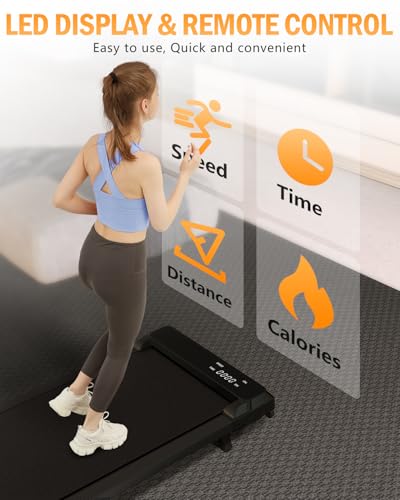 Walking Pad with Handle Bar,5% Manual Incline Walking Treadmill for Home Office,2.5HP Super Quiet Foldable Treadmills with Handrails