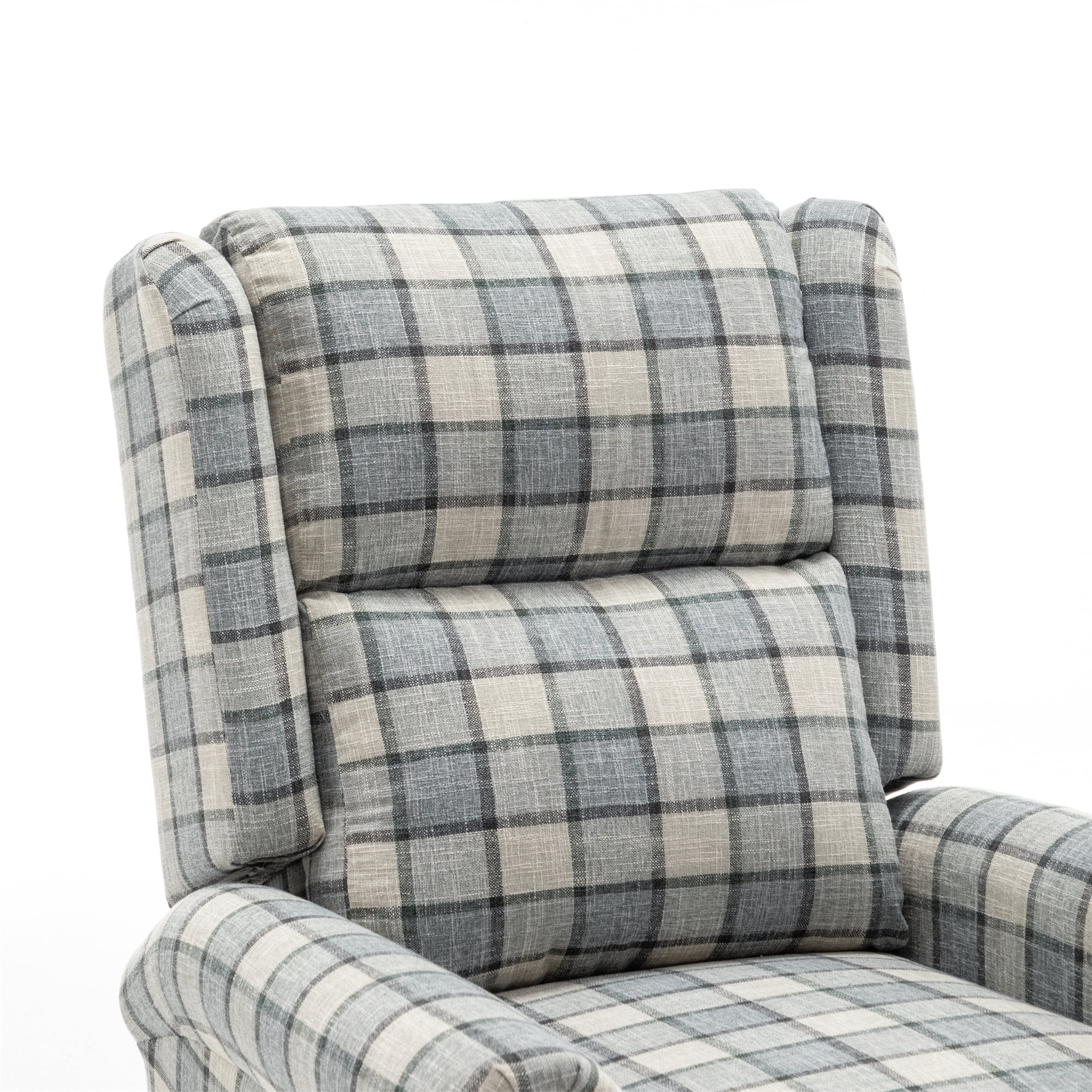 Swivel Rocker Recliner Chair, Manual Rocking Recliner Chair, Wingback Swivel Recliner Chair, Glider 360 Degree Swivel Chair with Padded Seat